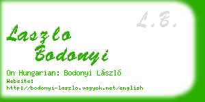 laszlo bodonyi business card