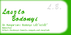 laszlo bodonyi business card